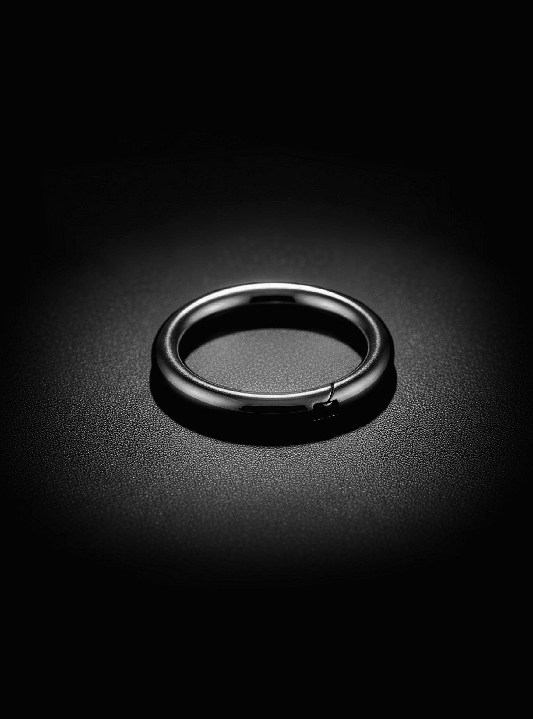 G23 Titanium Hinged Hoop Segment Ring Thick | 14G-6G Body Jewellery | 2pc (Titanium - Black)