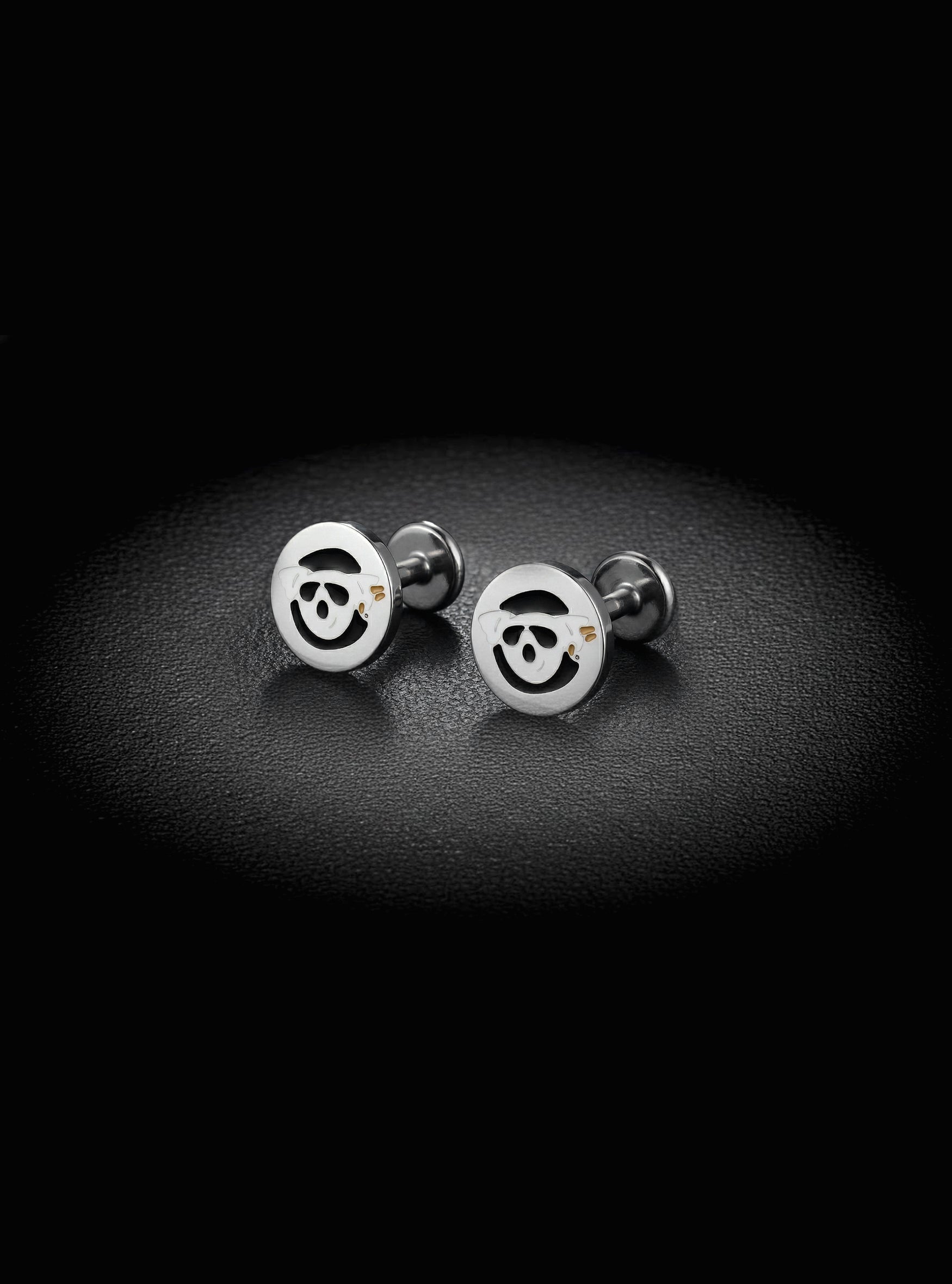 Threadless Pierced Koala Labret 2pc (Titanium - Plain)