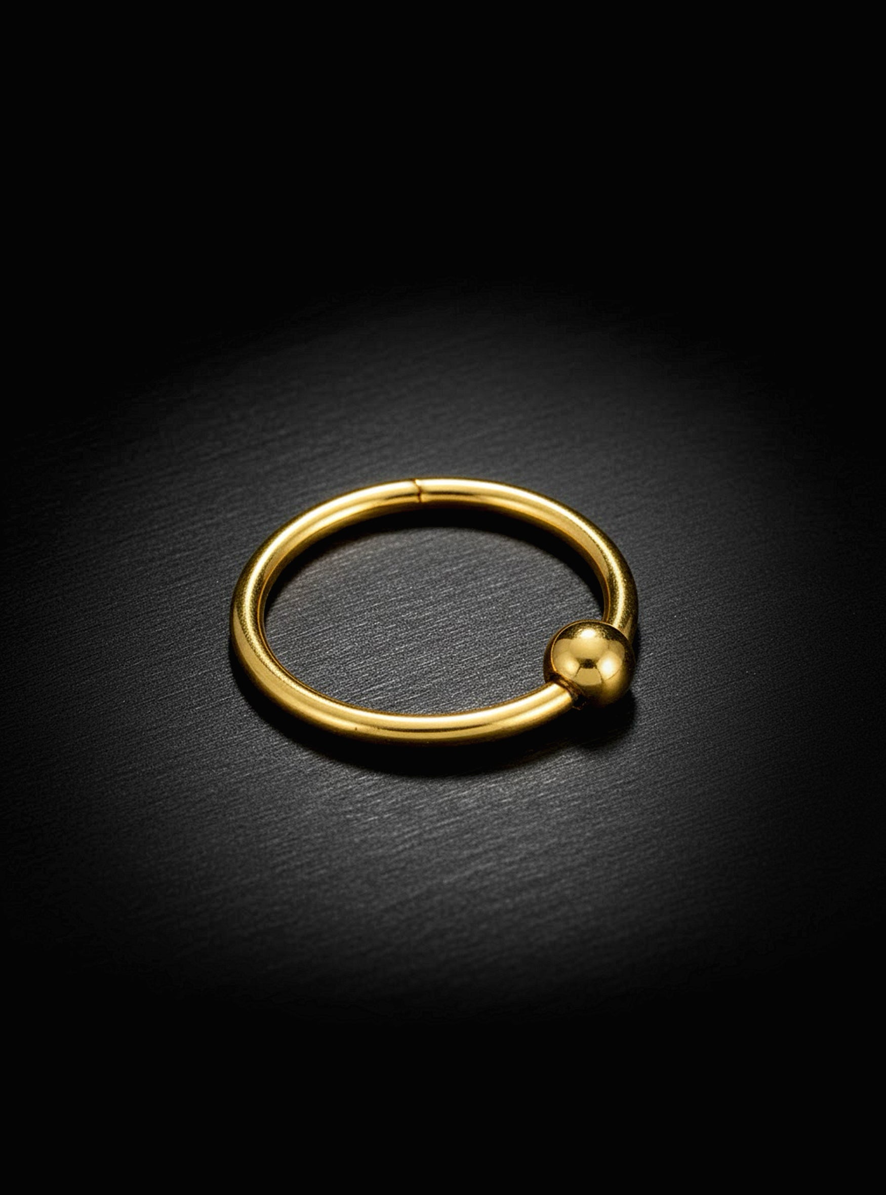 Ball Closure Hinged Segment Ring 2pc (Titanium - Yellow)