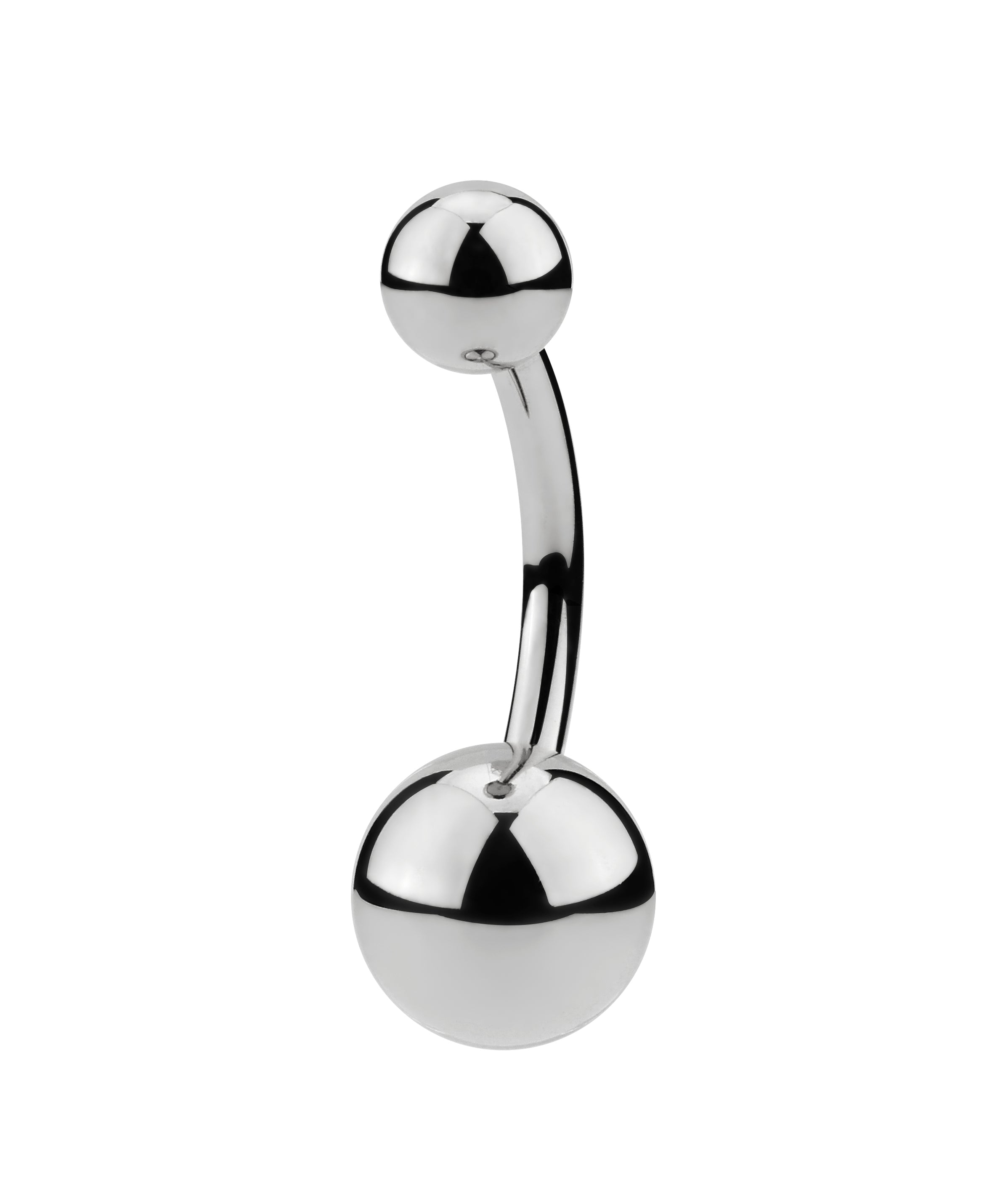 G23 Titanium Internally Threaded Ball Belly Button Ring | 14G | 1pc (Titanium - Plain)
