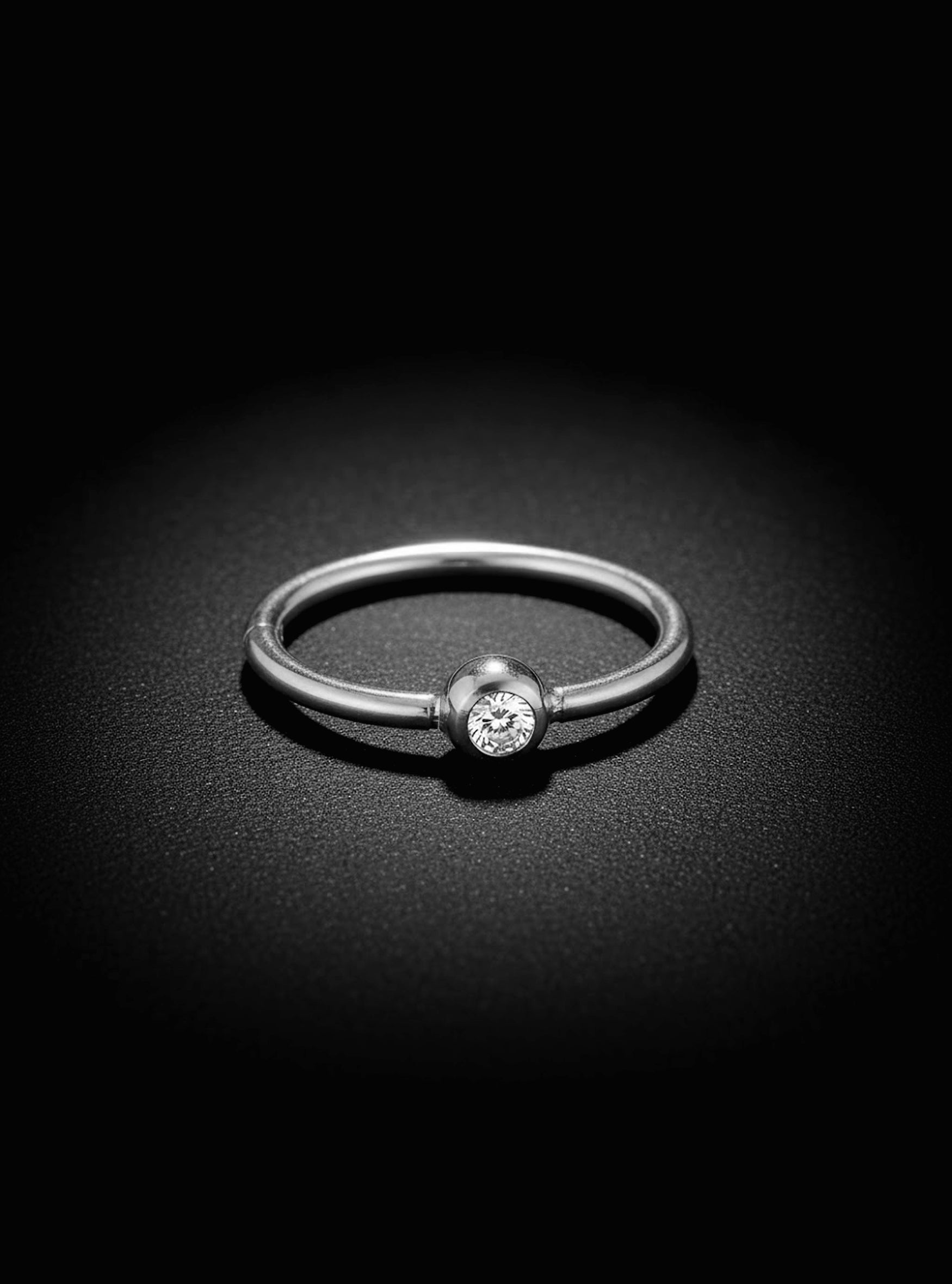 G23 Titanium Gem Ball Closure Hinged Segment Ring | 18G Body Jewellery | 2pc (Titanium - Plain)
