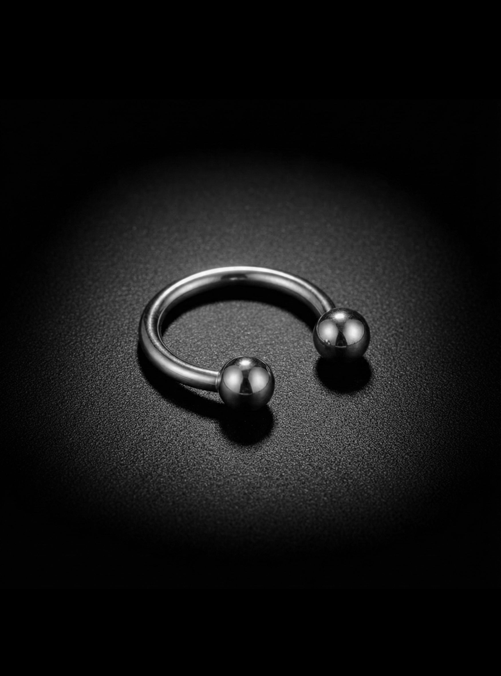 316L Surgical Steel Internally Threaded Circular Barbell Ring | Body Jewellery | 2pc (Steel - Plain)