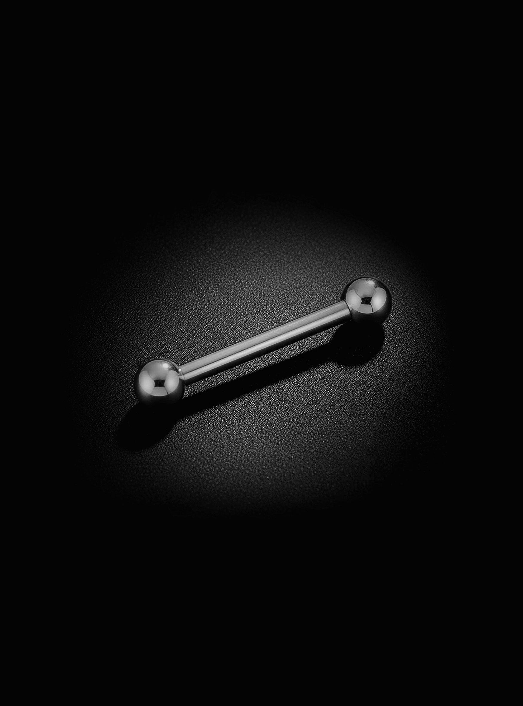 G23 Titanium Internally Threaded Straight Barbell Ring | 14G & 16G Body Jewellery | 2pc  (Titanium - Plain)