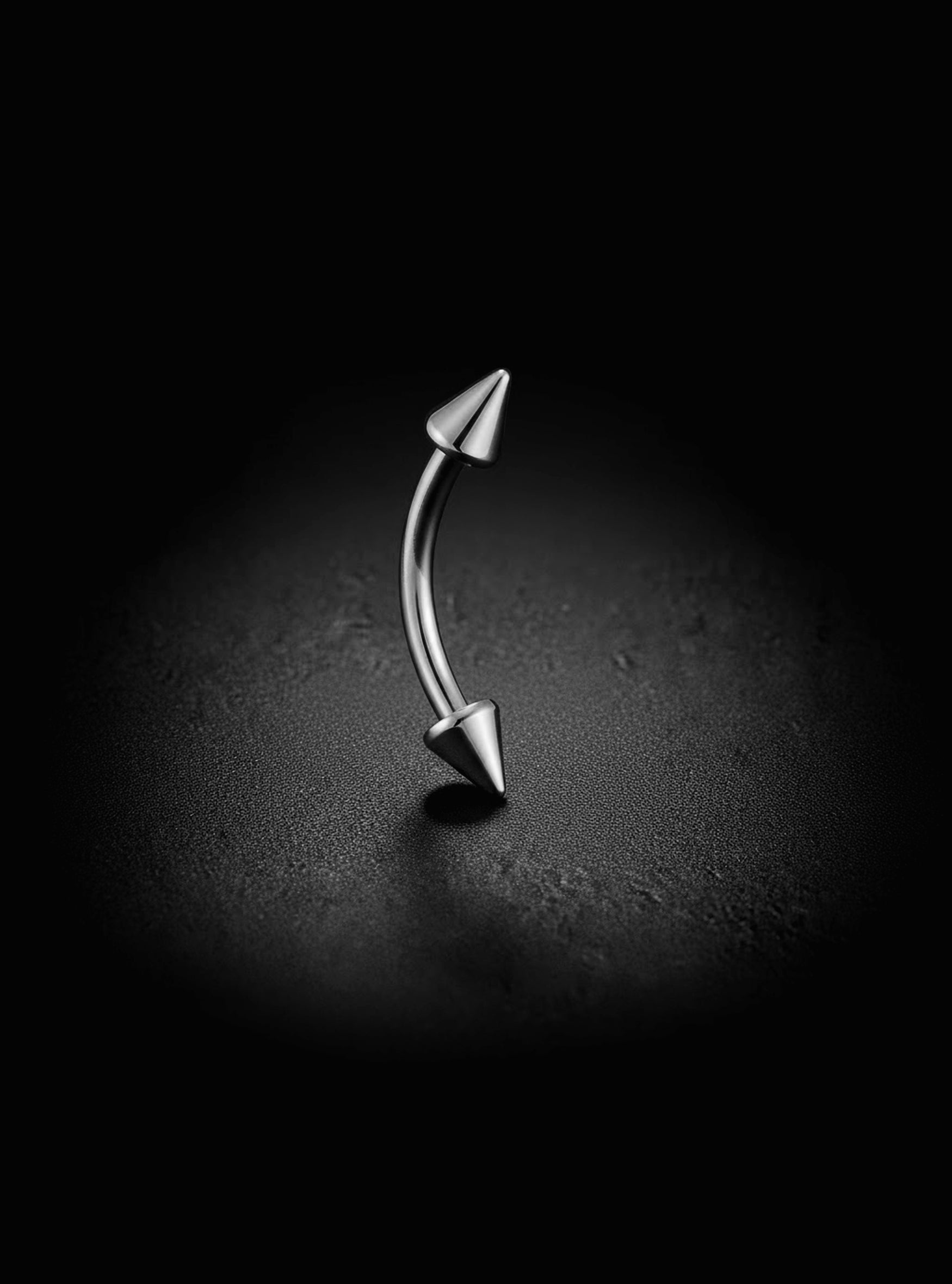 G23 Titanium Internally Threaded Arrow Barbell Ring | 16G Body Jewellery | 2pc (Titanium - Plain)