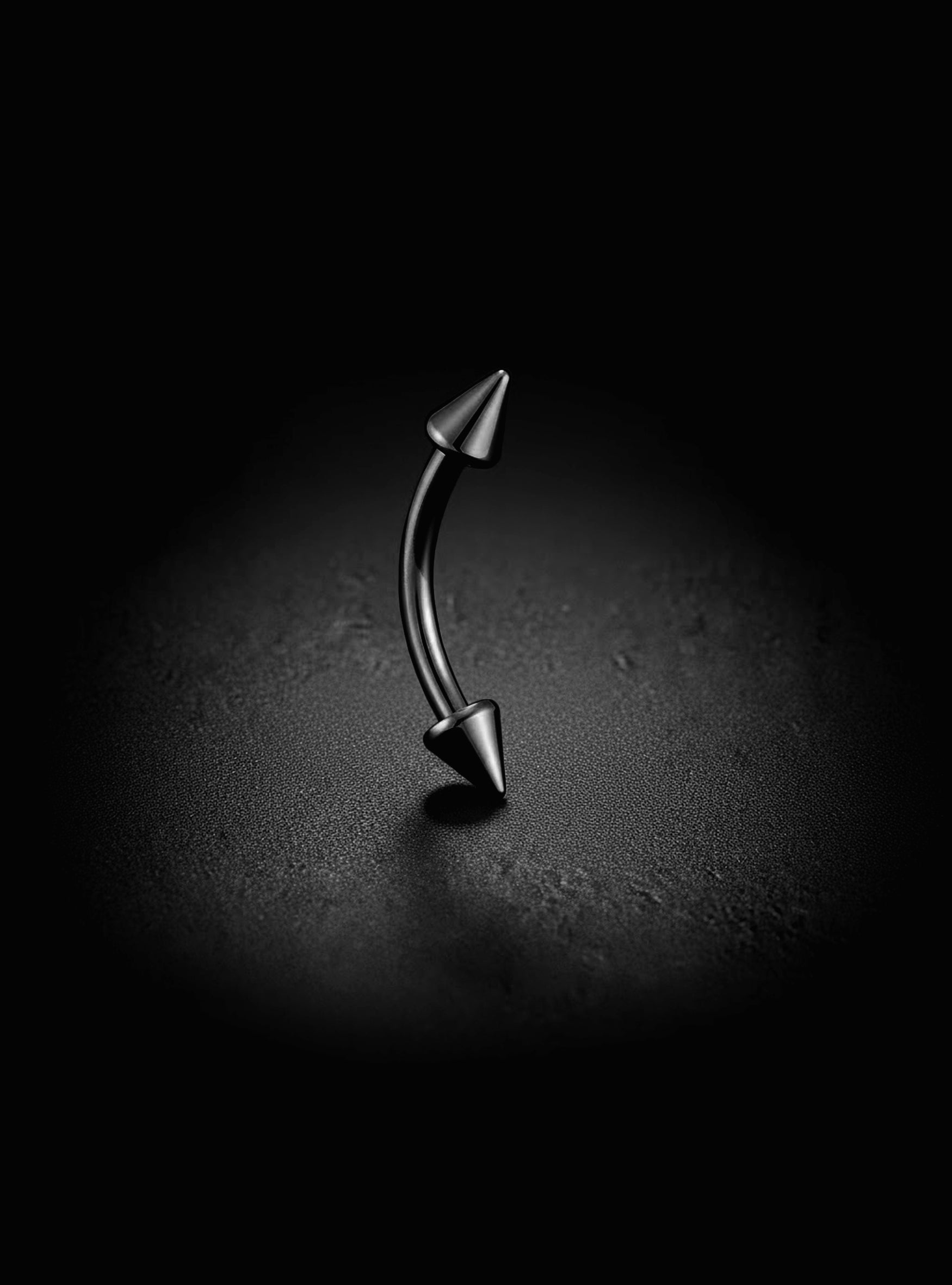 Internally Threaded Arrow Barbell 2pc (Titanium - Black)